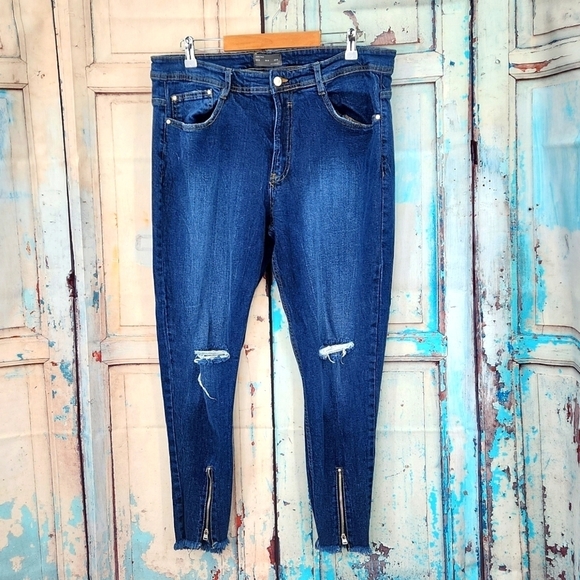 Zara Ankle zip skinny jeans - Picture 1 of 6